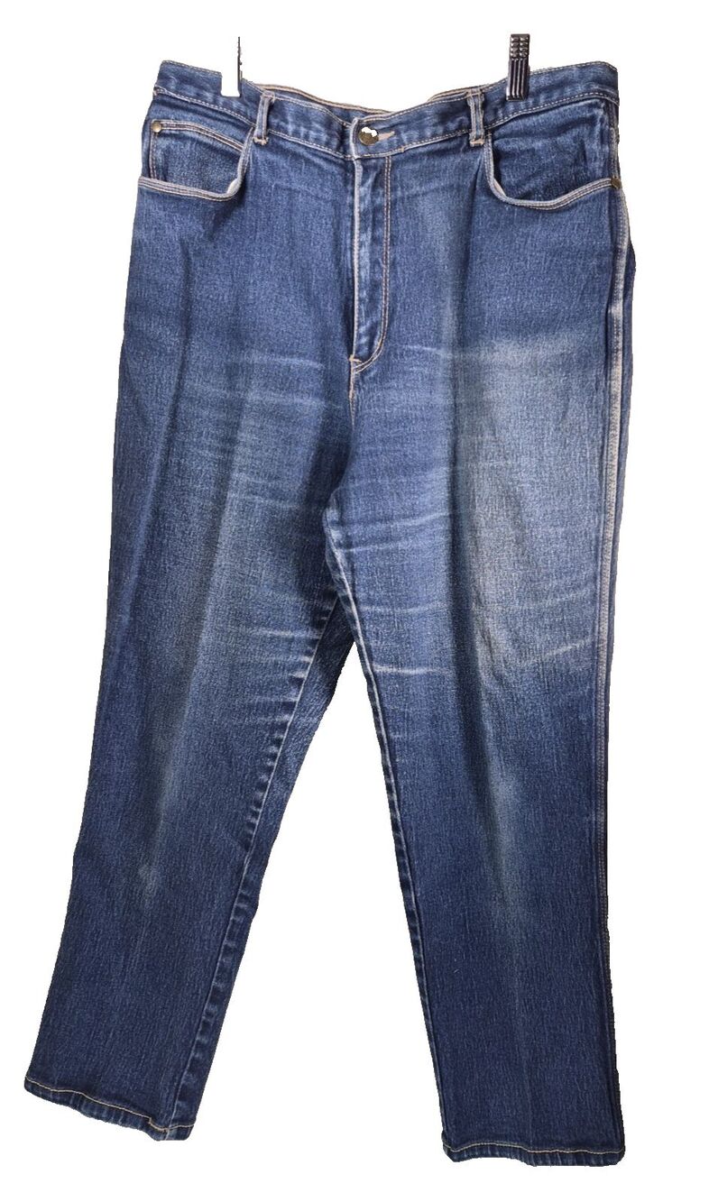 Vintage Gitano Mom Jeans Womens High Waist Tapered 90s Med Wash 20 Short